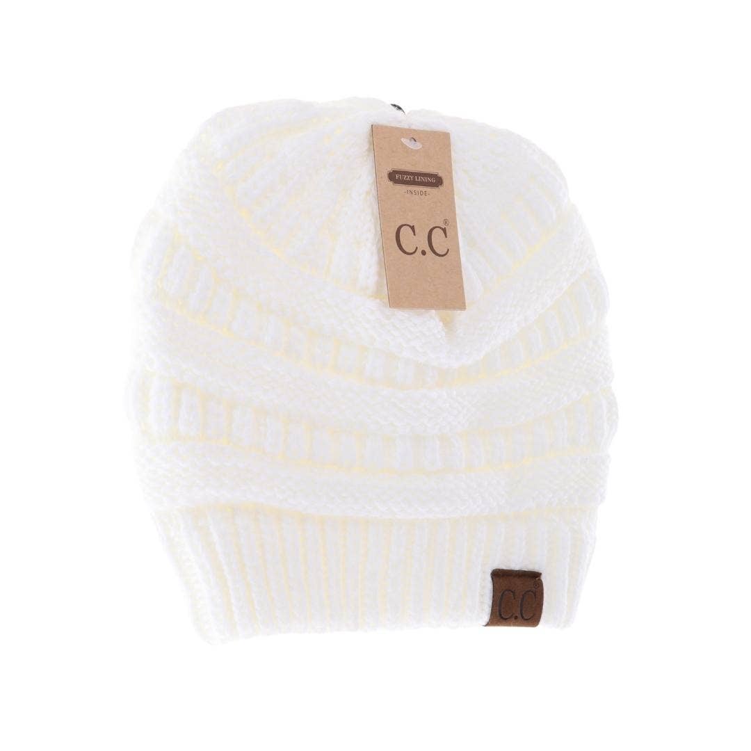 Classic Fuzzy Lined CC Beanie HAT25: Denim