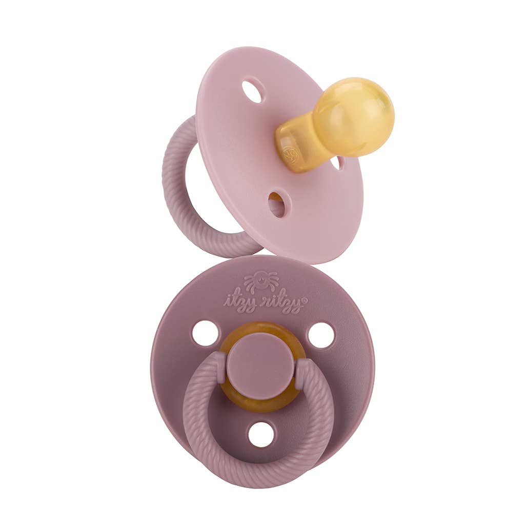 Itzy Soother™ Natural Rubber Paci Sets: Mint + White