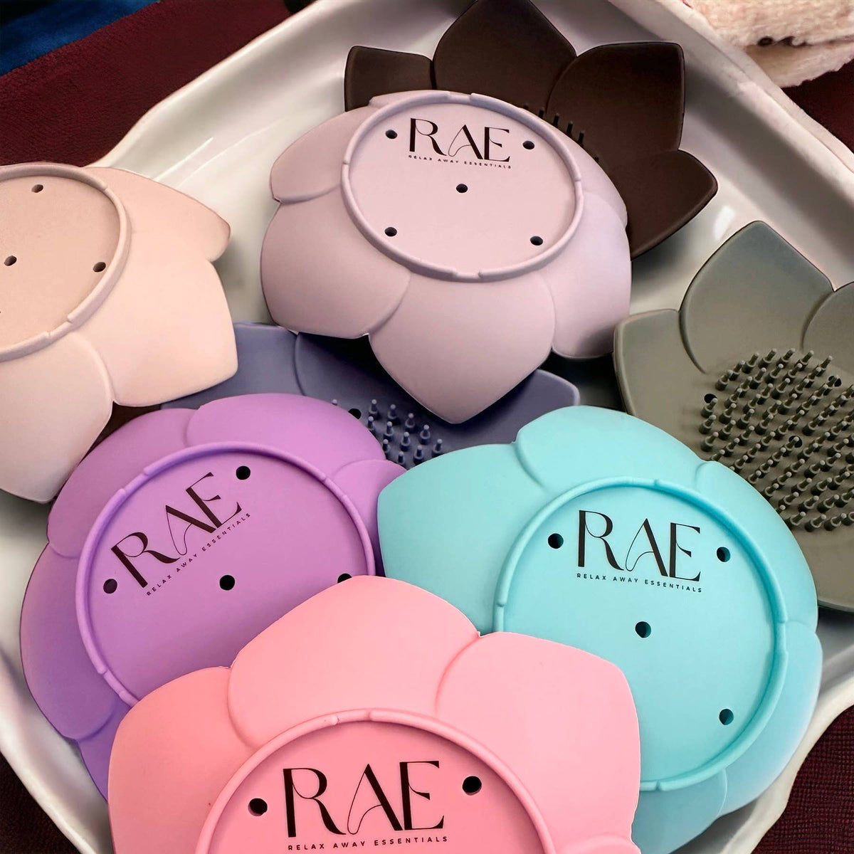 Shower Steamer Tray - Lotus Shape: Mauve