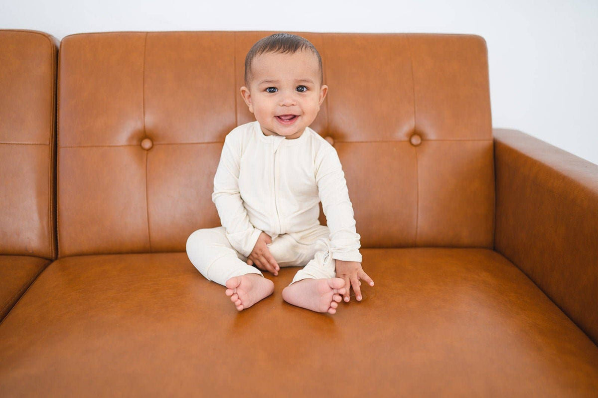 Zipper Romper - Cream: 18-24 Months