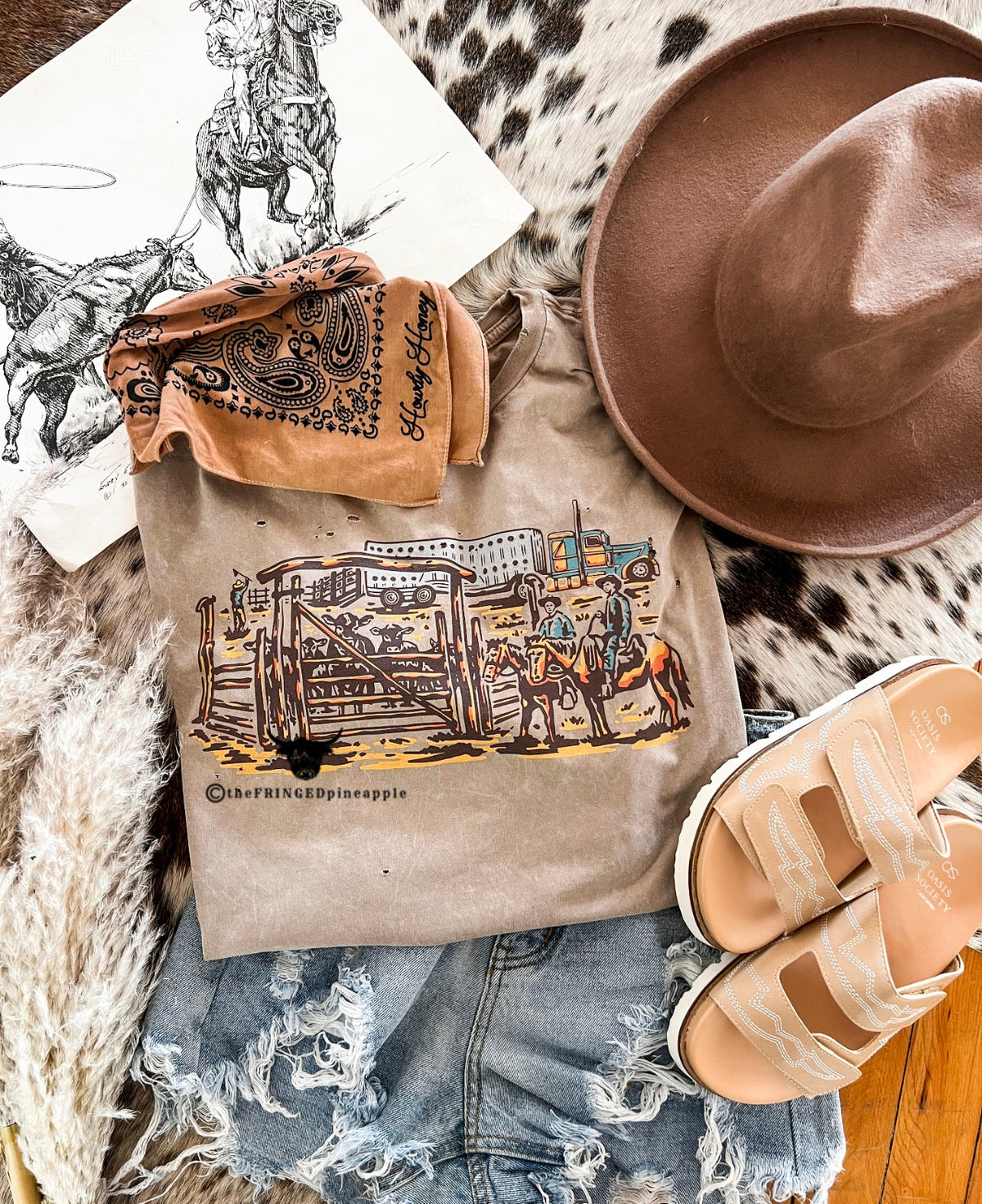 Ranch Gatherin' Tee (Adult)(Mocha)