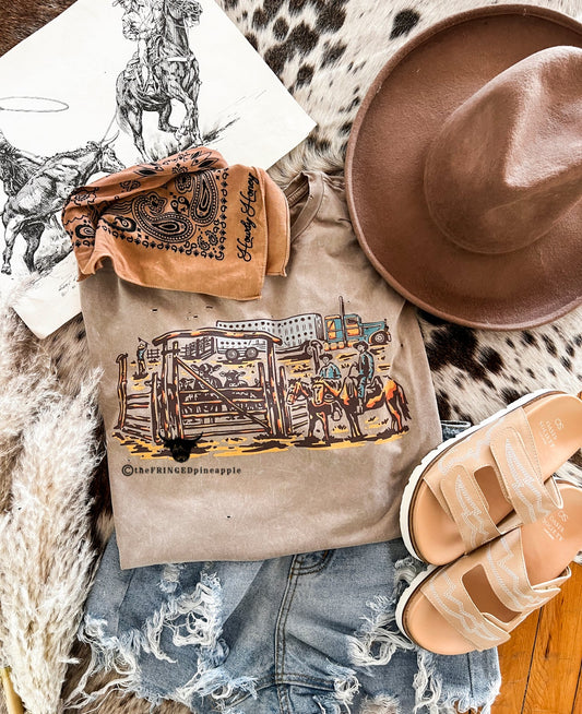 Ranch Gatherin' Tee (Adult)(Mocha)