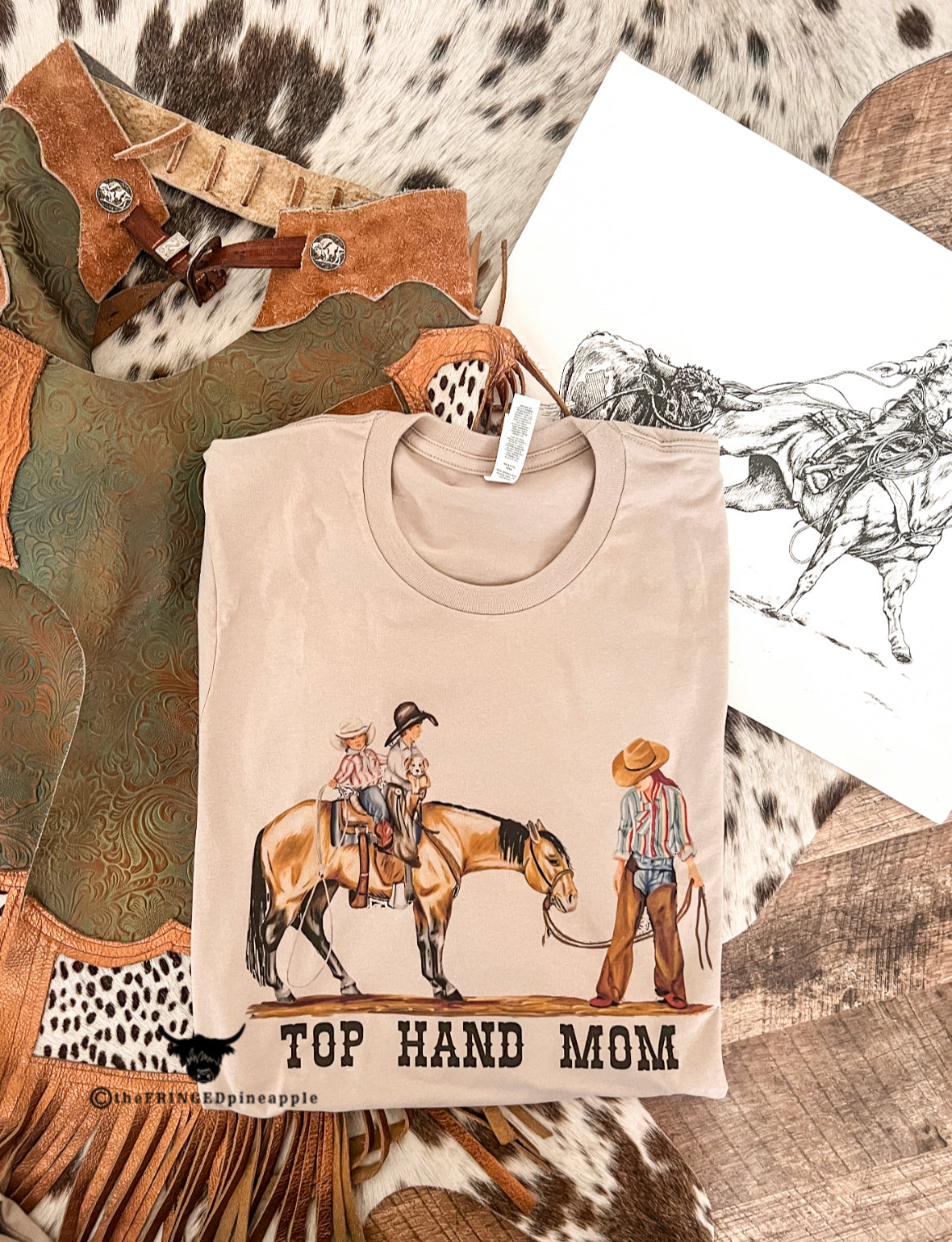 Top Hand Mom Tee (Sand) (Adult)