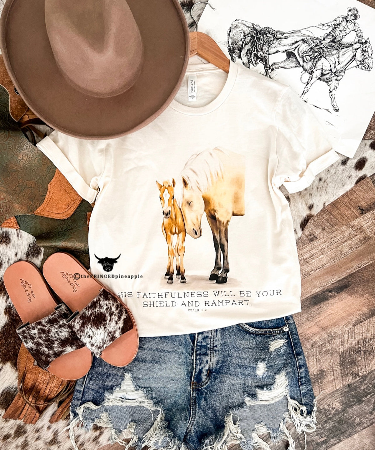 Mama Colt Tee or Sweatshirt (cream) (Adult)
