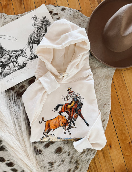 Cody Top Notch Buckaroo Hoodie(Adult)(Sweet Cream Mammoth)