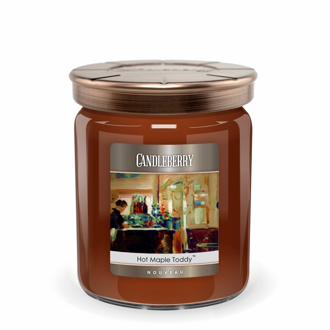 NOUVEAU™ - Hot Maple Toddy® Café, 3 - Wick, Candy Jar Candle (Collective)