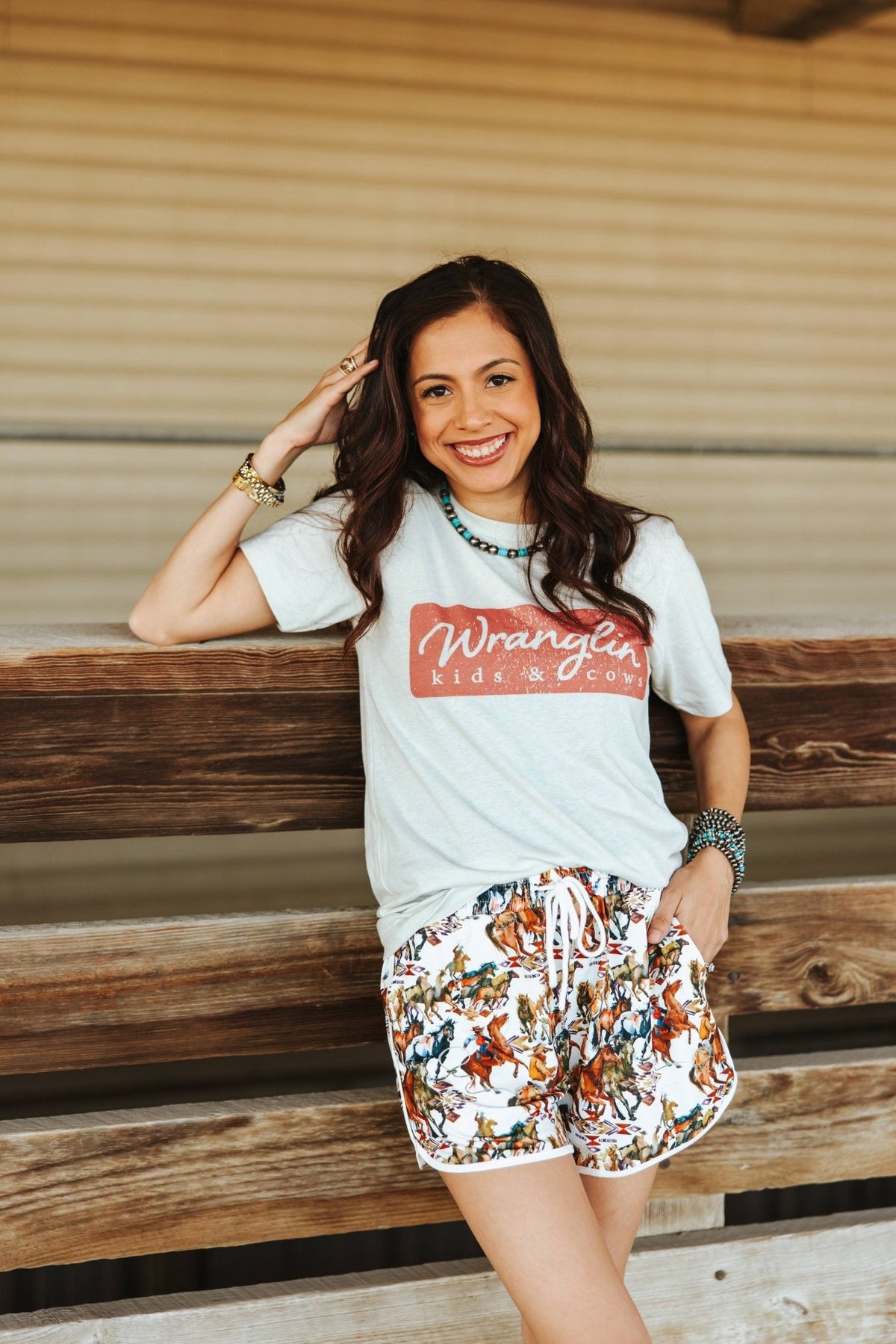Wranglin Kids & Cows Graphic Tee