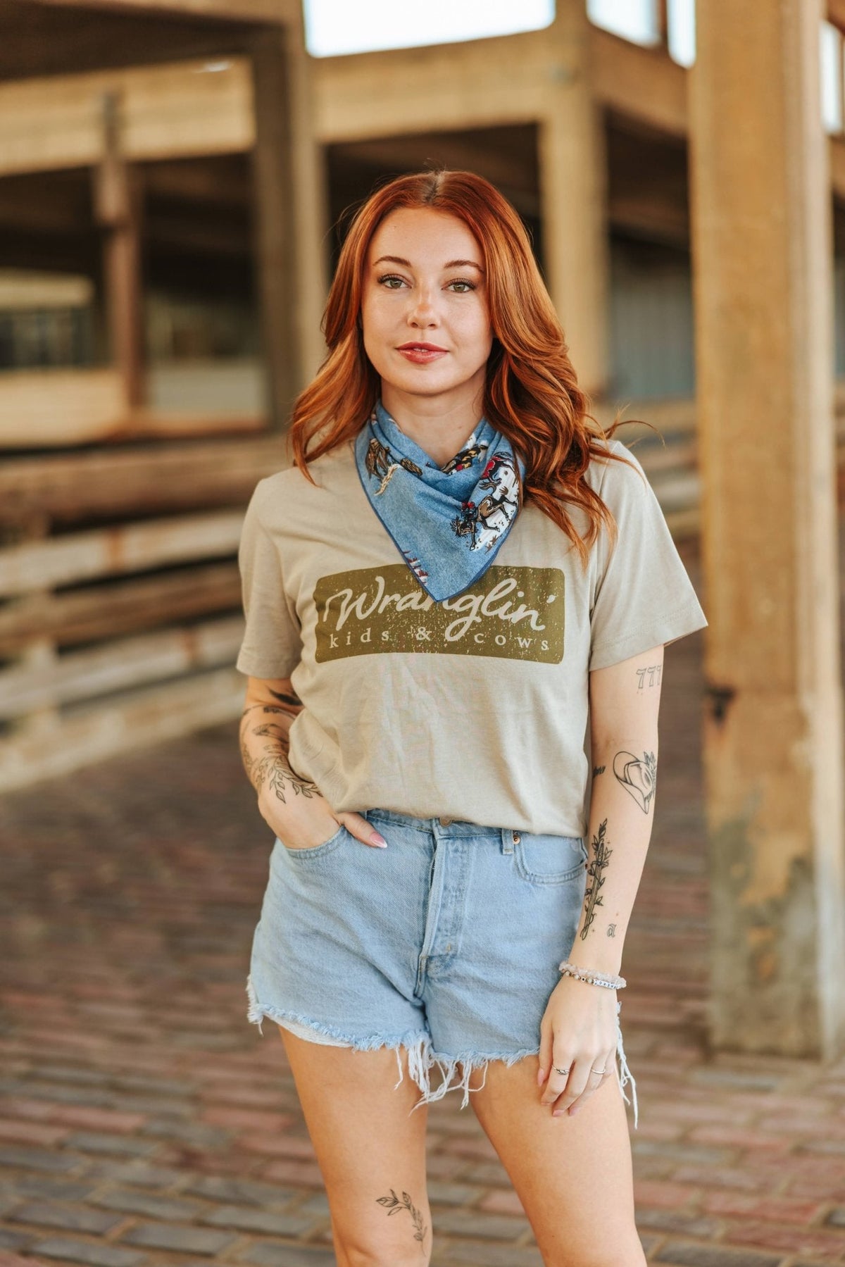 Wranglin Kids & Cows Graphic Tee