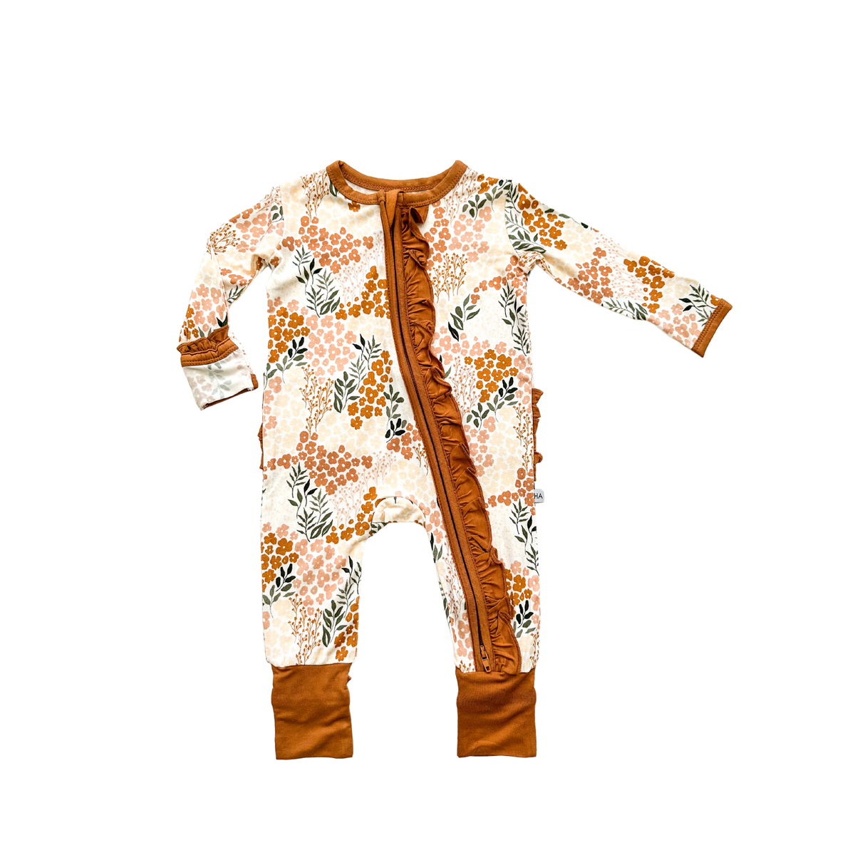 Ruffle Zipper One Piece - Spring Bloom