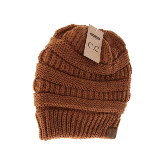 Classic Fuzzy Lined CC Beanie HAT25: Clay